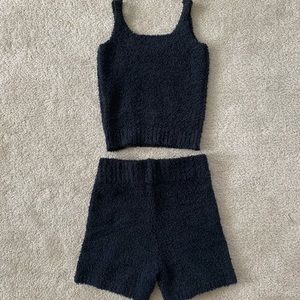 SKIMS Cozy Set Black Size S/M